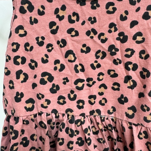 H&M 3T/4T Girls Leopard Pleated Tank Top Sleeveless Dress - Picture 2 of 5